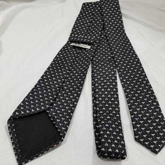 B8,262 Valentino Neck Tie Martini Glasses Silk - Picture 3 of 4